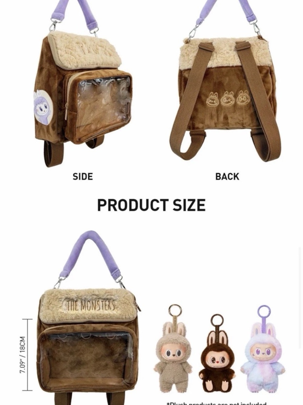 The Monsters Fuzzy backpack membership exclusive